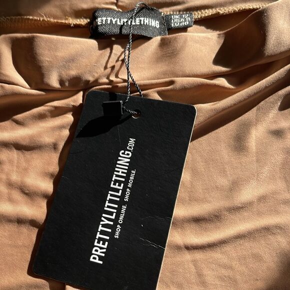 Tall Camel Slinky High Waisted Cycle Shorts - Picture 2 of 5